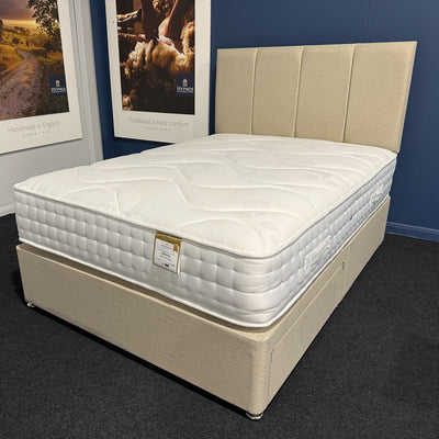 4’6 Liberty 2000 Ortho Natural Divan Set With 2 drawers and headboard